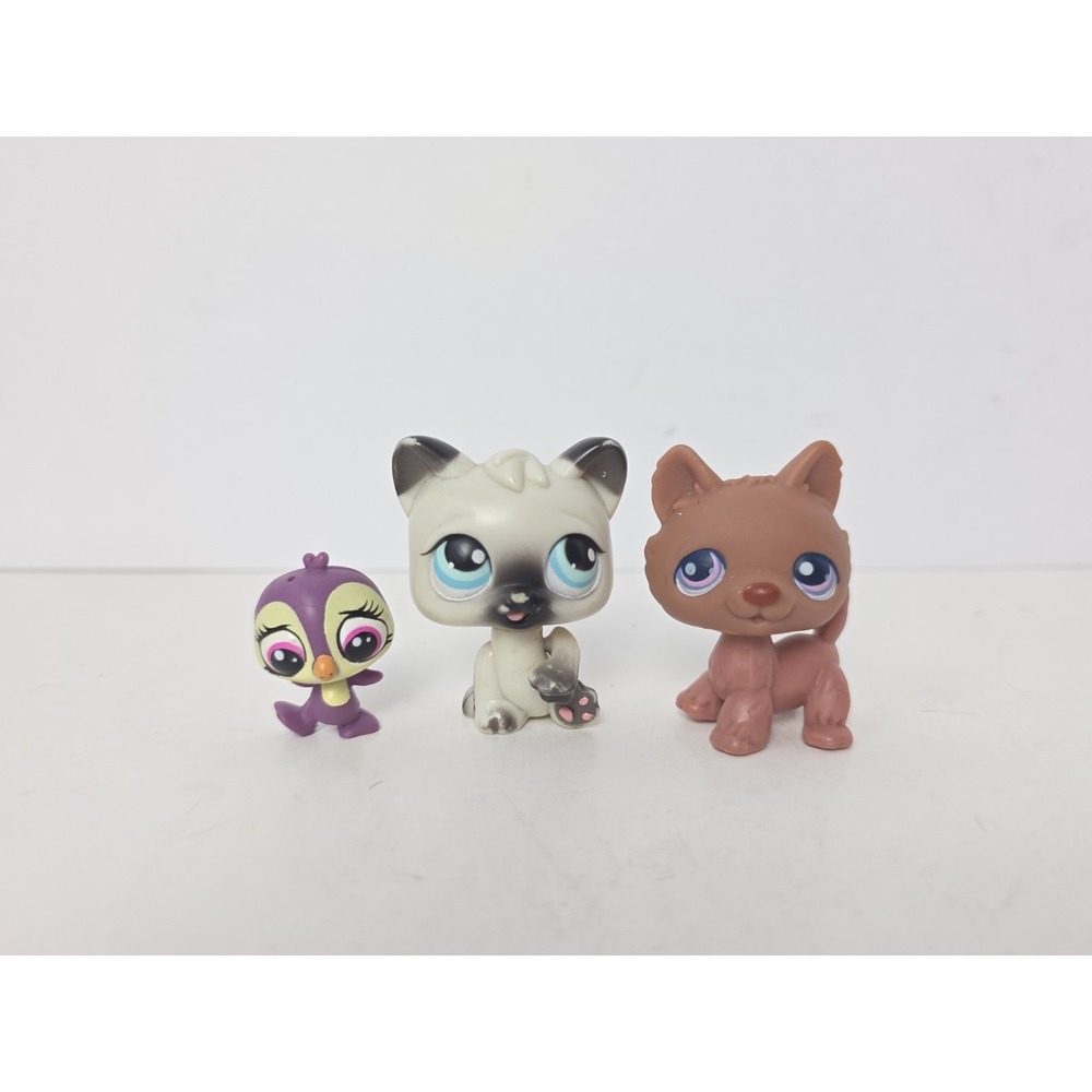 Littlest Pet Shop lot 36 Husky penguin Siamese 180 magic motion